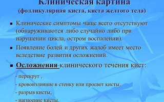 Осложнение и лечение геморрагической кисты яичника