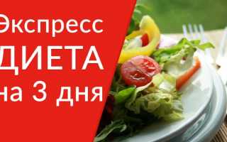 Диета на 3 дня — Сбрось 6 кг легко и быстро