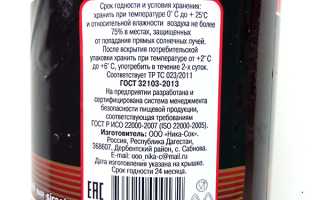 Срок годности натурального гранатового сока