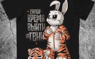 Популярность футболок с рисунком «кролик 2023»