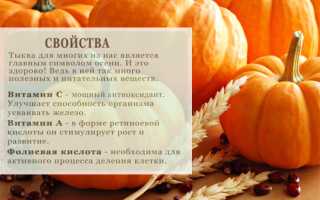 Химический состав сырой тыквы