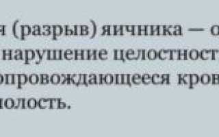 Все про апоплексию яичника