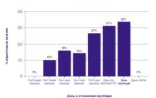 Какова вероятность забеременеть за 1 день до овуляции