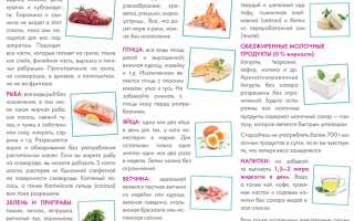 Список разрешенных продуктов на диете Дюкана — Атака